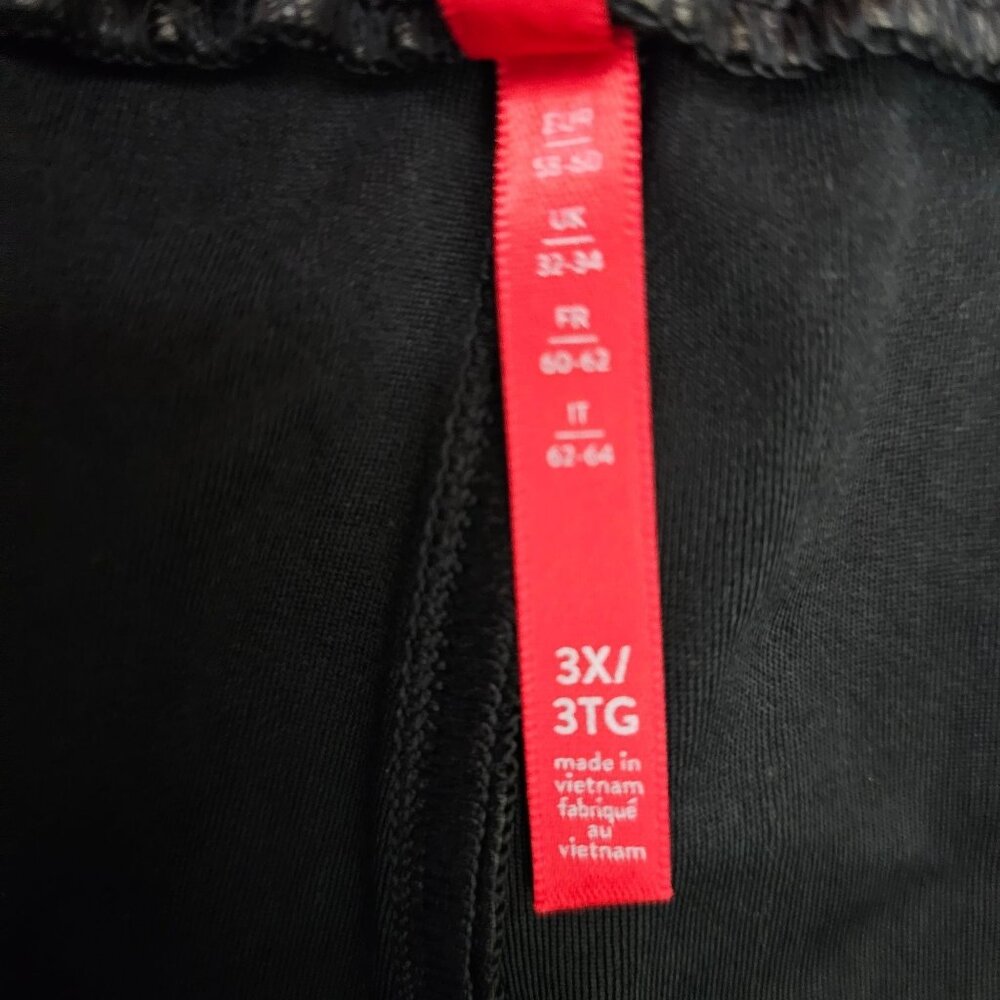 Nordstrom Faux Leather Jogger Pants 3X Noir Black Plus Size Women's Elastic Wais - Picture 9 of 11